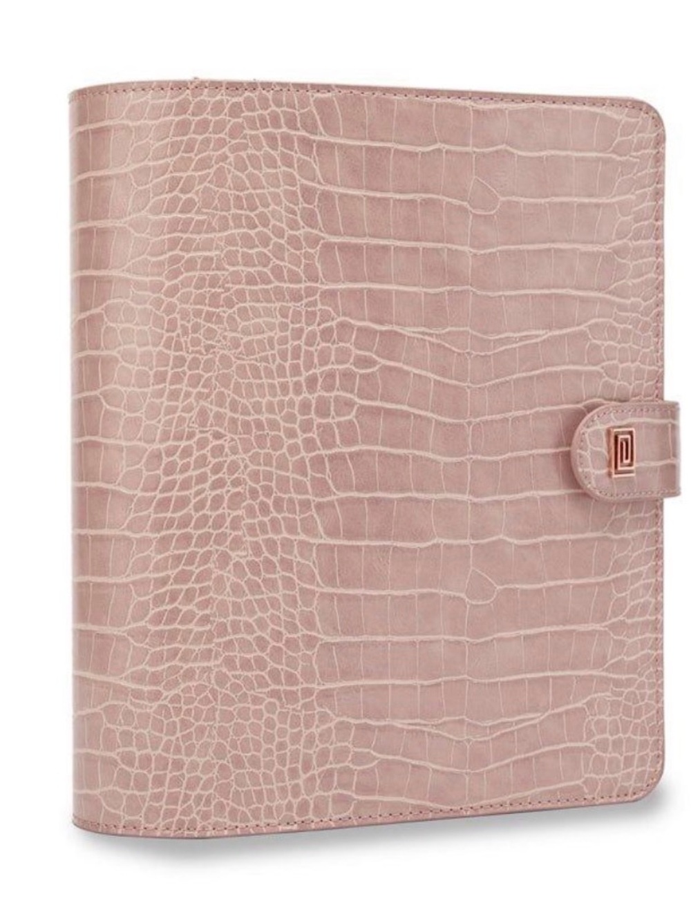 NWT NOTIQ Wild Rose Croco Desk Folio Ringless Agenda Planner Cover 9x10.5”